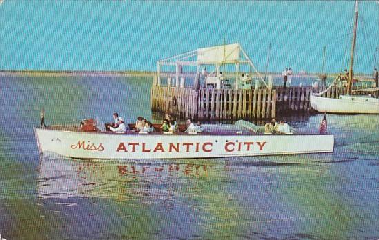 New Jersey Atlantic City Miss Atlantic City Passenger Speedboat 1952