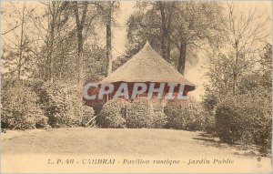Postcard Old Rustic Pavilion Cambrai Public Garden