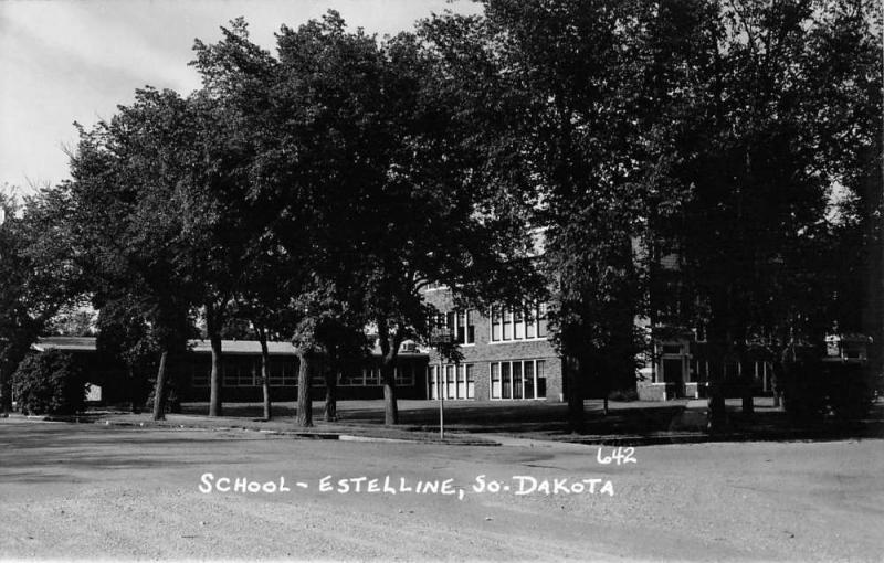 Estelline South Dakota School Real Photo Antique Postcard K98634