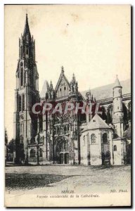 Senlis Postcard Old West facade of the cathedral