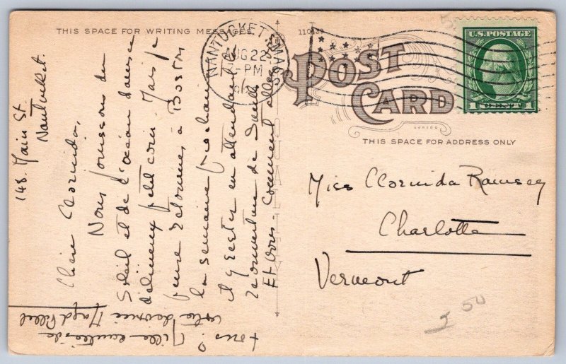 K27/ Nantucket Island Massachusetts Postcard c1910 Harbor Brant Point 9