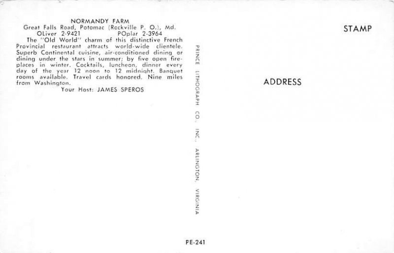 Normandy Farm Potomac, Maryland MD Postcards