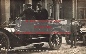 MI, Monroe, Michigan, RPPC, President Taft Leaving Saint Mary's, Dugaar Photo