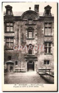 Old Postcard Bourges Hotel Lallemant