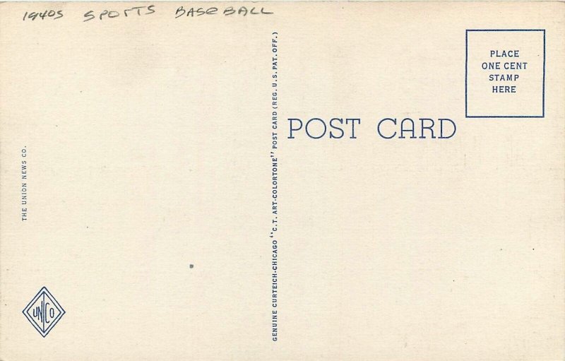 Postcard Ohio Cincinnati Crosley Field Red Baseball 1940s Teich 23-1938 