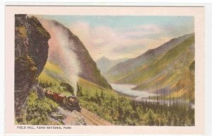 CPR Railway Railroad Train Field Hill Yoho National Park BC Canada postcard