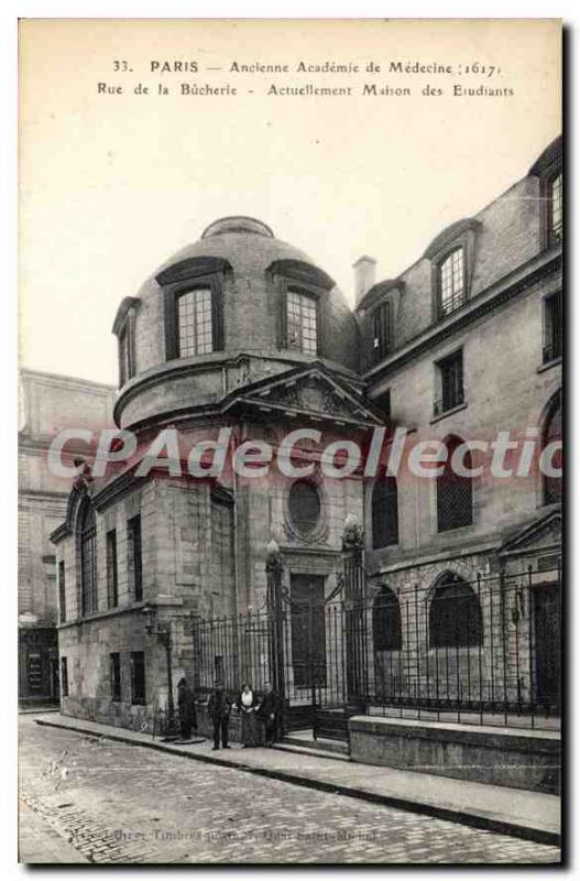 Postcard Old Paris Old Academic of Medicine 1617 Rue de la Bucherie