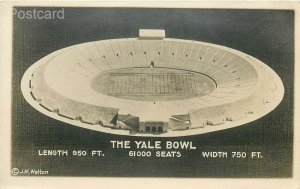 CT, New Haven, Connecticut, Yale Bowl, J.M. Walton, RPPC