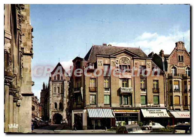 Old Postcard Saint Quentin Aisne Basilica for the hotel de Ville