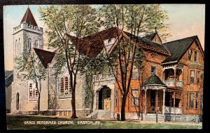 Vintage Postcard 1907-1915 Grace Reformed Church, Easton, Pennsylvania (PA)