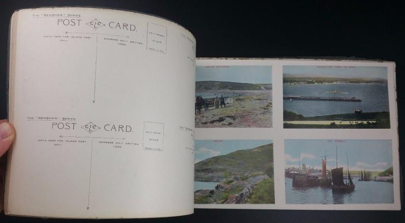 Vintage Renshaw Postcard Album of 40 Views of Manxland, Isle of Man 