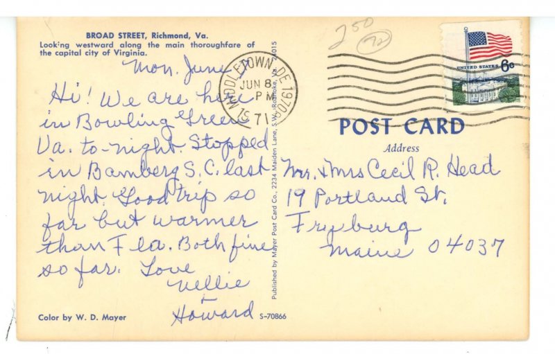 VA - Richmond. Broad Street ca 1960's