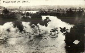 Steamer Boat on Fenelon River Ontario c1910 Real Photo Postcard