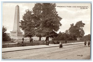 c1910 Phoenix Park and Monument Dublin Ireland Unposted Antique Postcard