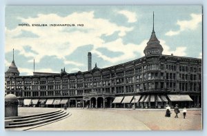 Indianapolis Indiana IN Postcard Hotel English Exterior Building c1910 Unposted