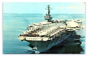 U.S.S. America Aircraft Carrier Postcard