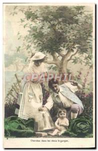 Old Postcard Search In Les Choux Le Garcon Women Kid Baby