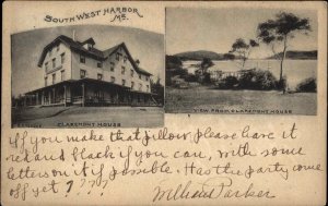 Southwest Harbor Maine ME Claremont House c1910 Vintage Postcard