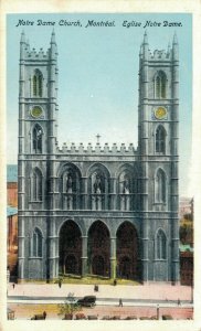 Canada Notre Dame Church Montreal Vintage Postcard 07.80