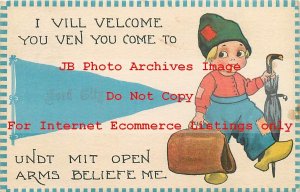 Ford City, Missouri, Dutch Boy with Bag & Umbrella