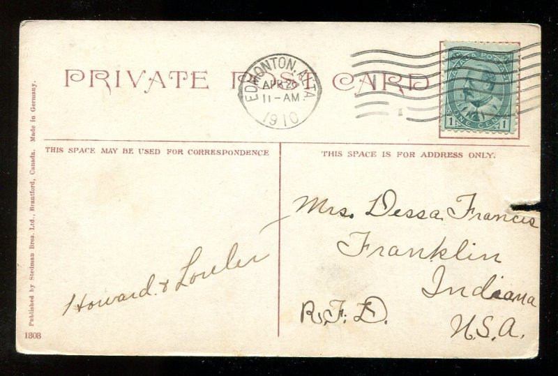 dc458 - EDMONTON Alberta 1910 Jasper & Second Street Corner