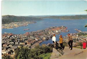 BR4558 View of Bergen from mount Fleyen Norge  norway