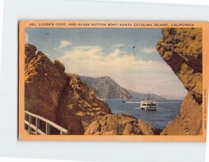 Postcard Lover's Cove, And Glass Bottom Boat, Santa Catalina Island, Avalon, CA