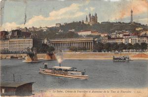 BR78252 lyon la saone coteau de fourviere ship bateaux france