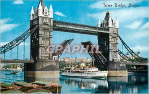 Modern Postcard Tower Bridge London Boat