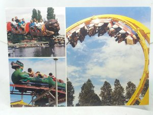 Drayton Manor Park Nr Tamworth Python Buffalo & Dragon Coasters Vintage Postcard