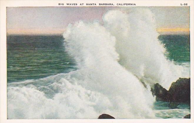 California Santa Barbara Big Waves