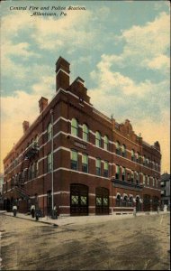 Allentown Pennsylvania PA Central Fire and Police Station c1910 Postcard