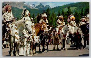 North American Indians On Horseback Postcard N23