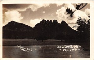 G37/ Sawtooth Mountains Texas RPPC Postcard 1936 Odessa Silouette