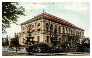 Postcard LIBRARY SCENE Providence Rhode Island RI AQ9032