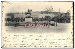 Old Postcard Lyon Place Bellecour