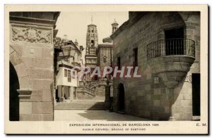 Postcard Old Exposicin Internacional de Barcelona 129 Pueblo Espanol Gradas S...