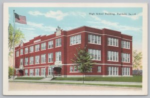 Fairfield Iowa~High School Building~Vintage Postcard