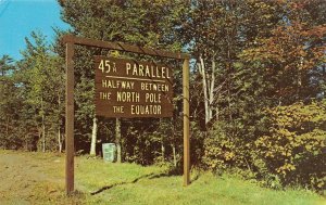 Stewartstown, New Hampshire NH   45TH PARALLEL Roadside Sign  COOS CO  Postcard