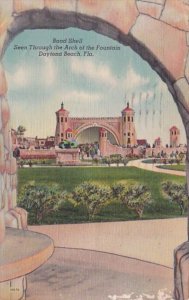 Florida Daytona Beach Band Shell Seen Through The Arch Of The Fountain 1952