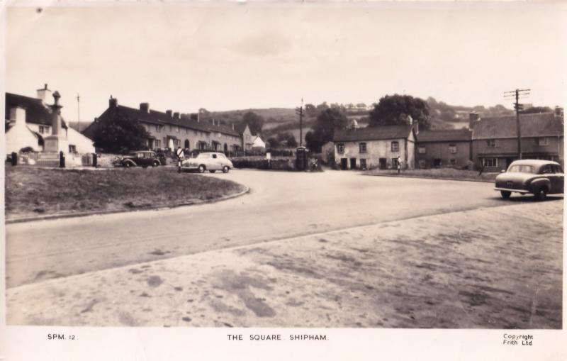 Shipham Somerset The Square Real Photo Vintage Postcard