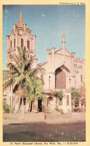 Vintage Postcard St. Paul's Episcopal Church Key West Florida Saunders Wholesale