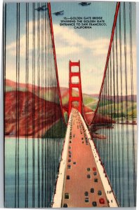 Postcard CA San Francisco - Golden Gate Bridge entrance