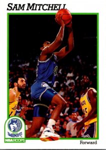 1991 NBA Basketball Card Sam Mitchell Forward Minnesota Timberwolves sun0631