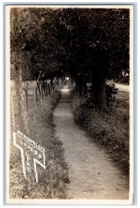 c1910's Lovers Lane Madison Lake Wisconsin WI RPPC Photo Antique Postcard