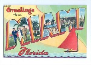 LP08 LARGE letter, Miami, Florida, FL, Postcard.