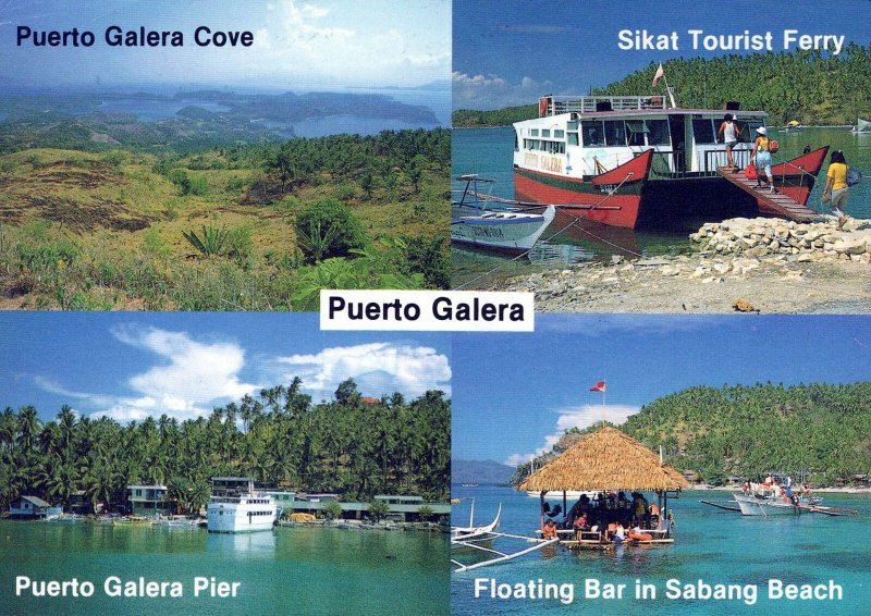 VINTAGE CONTINENTAL SIZE POSTCARD PUERTO GALERA ORIENTAL MINDORO PHILLIPINES