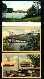 L25 Warren Mahoning River Bridge, Chester Bridge, Ore & Coal Docks Bridge Boats