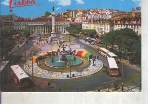 Postal 014096: Plaza de Pedro IV en Lisboa, Portugal