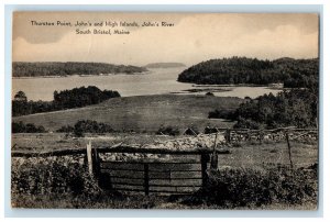 1945 Thurston Point, John's River South Bristol ME North New Castle ME Postcard 